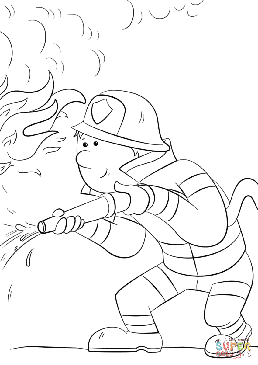 Fire Truck Coloring Page FREE Printable 30