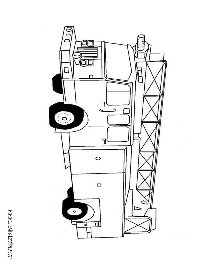 Fire Truck Coloring Page FREE Printable 37