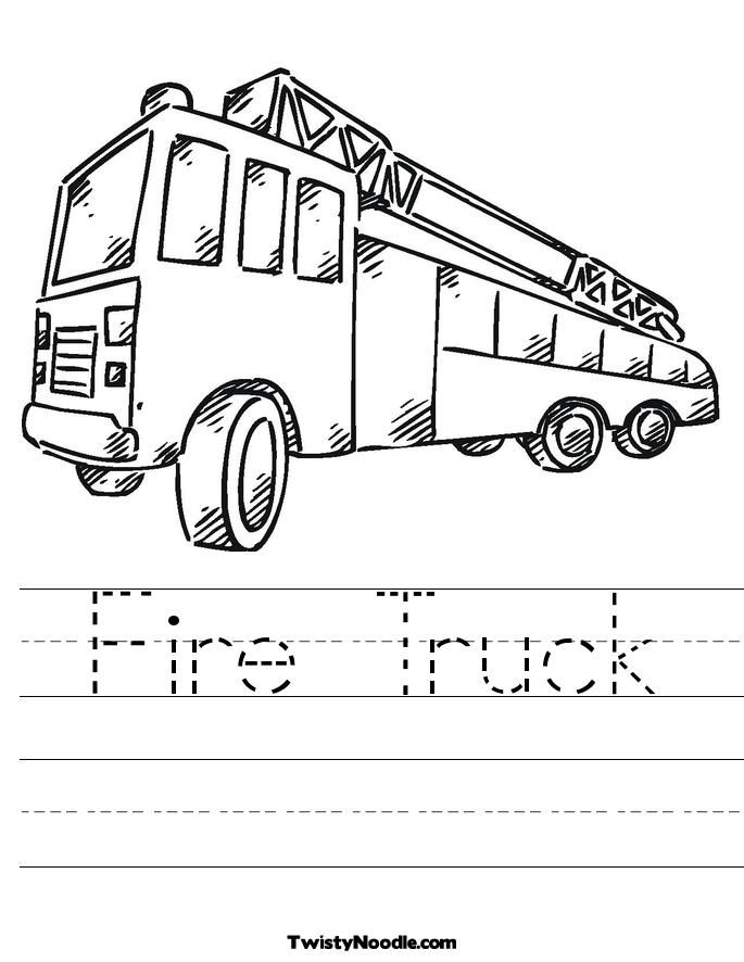 Fire Truck Coloring Page FREE Printable 5