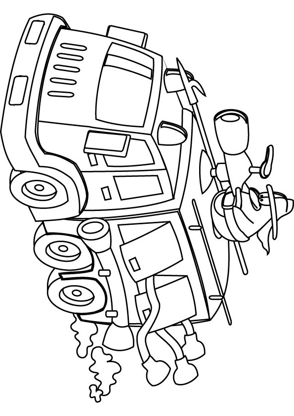 Fire Truck Coloring Page FREE Printable 50