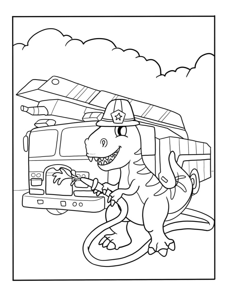 Fire Truck Coloring Page FREE Printable 55