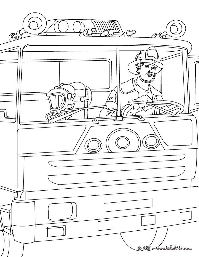 Fire Truck Coloring Page FREE Printable 58