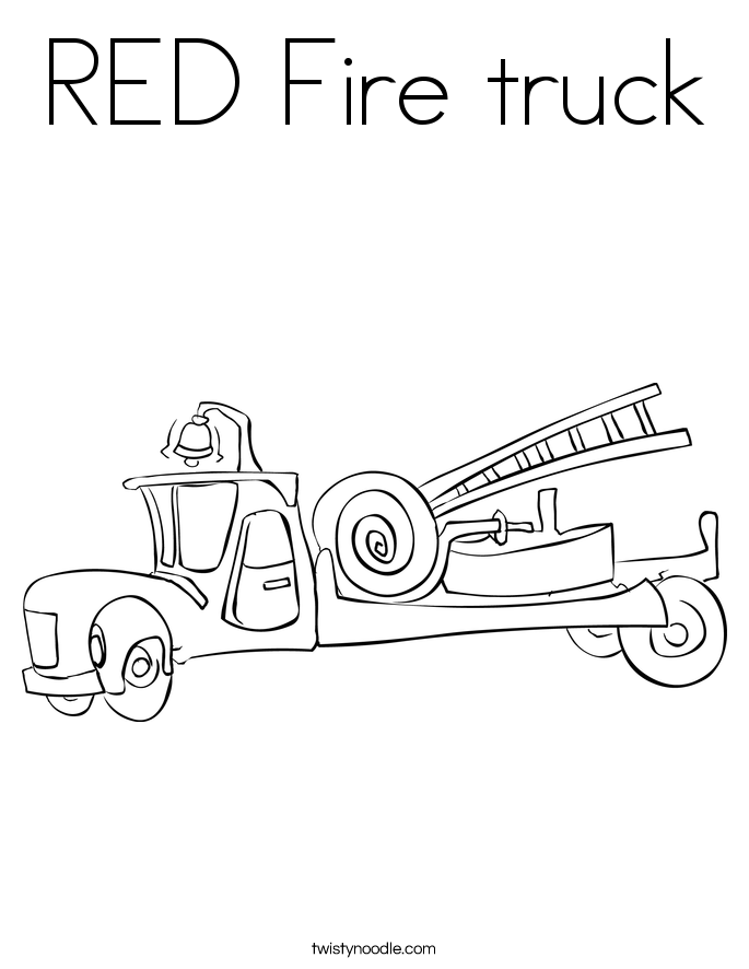 Fire Truck Coloring Page FREE Printable 6