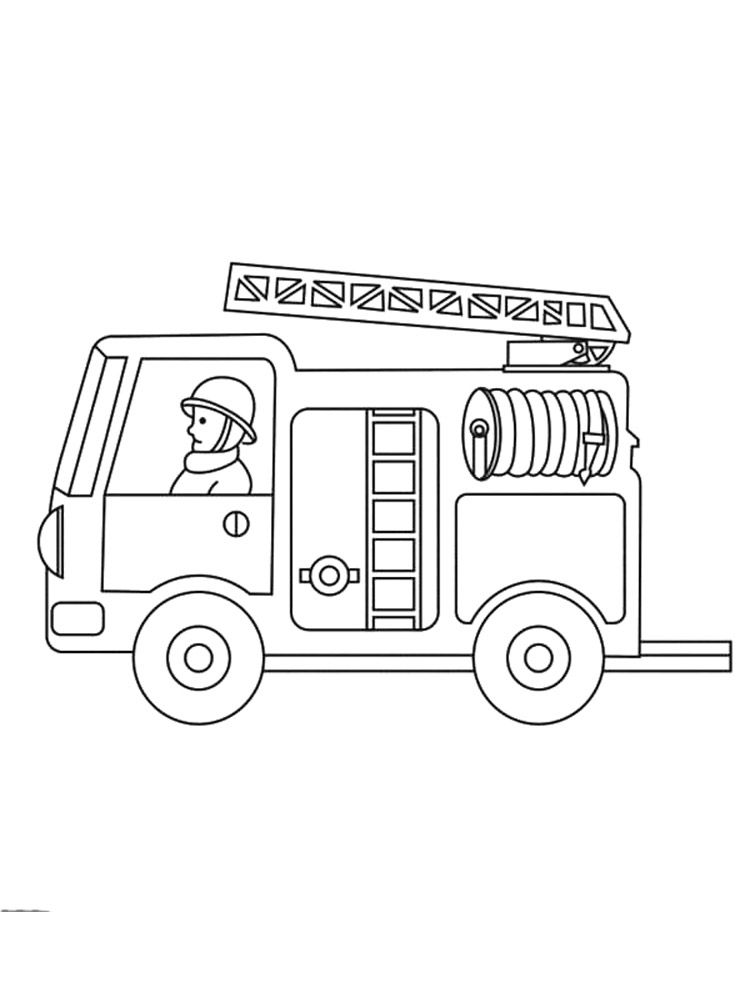 Fire Truck Coloring Page FREE Printable 63