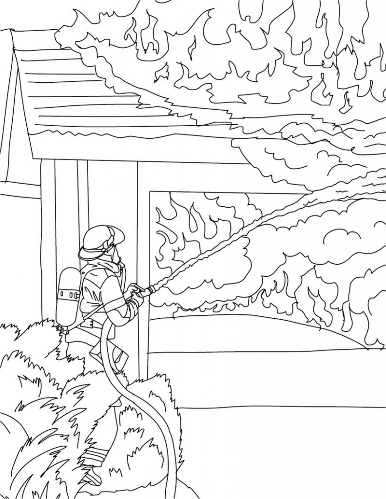 Fire Truck Coloring Page FREE Printable 64