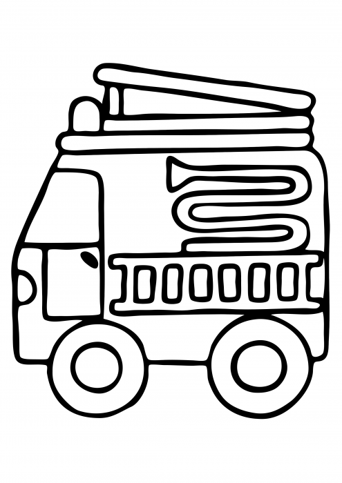 Fire Truck Coloring Page FREE Printable 67