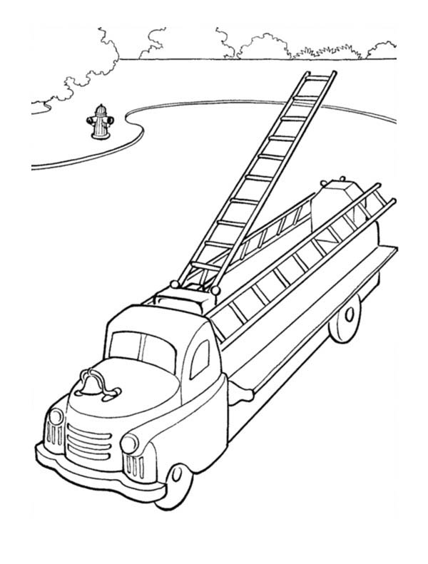 Fire Truck Coloring Page FREE Printable 73