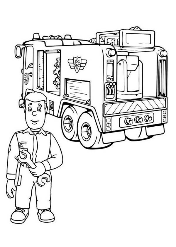 Fire Truck Coloring Page FREE Printable 8