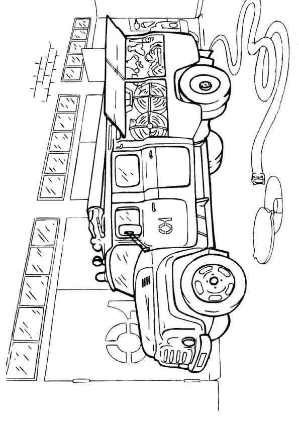 Fire Truck Coloring Page FREE Printable 80