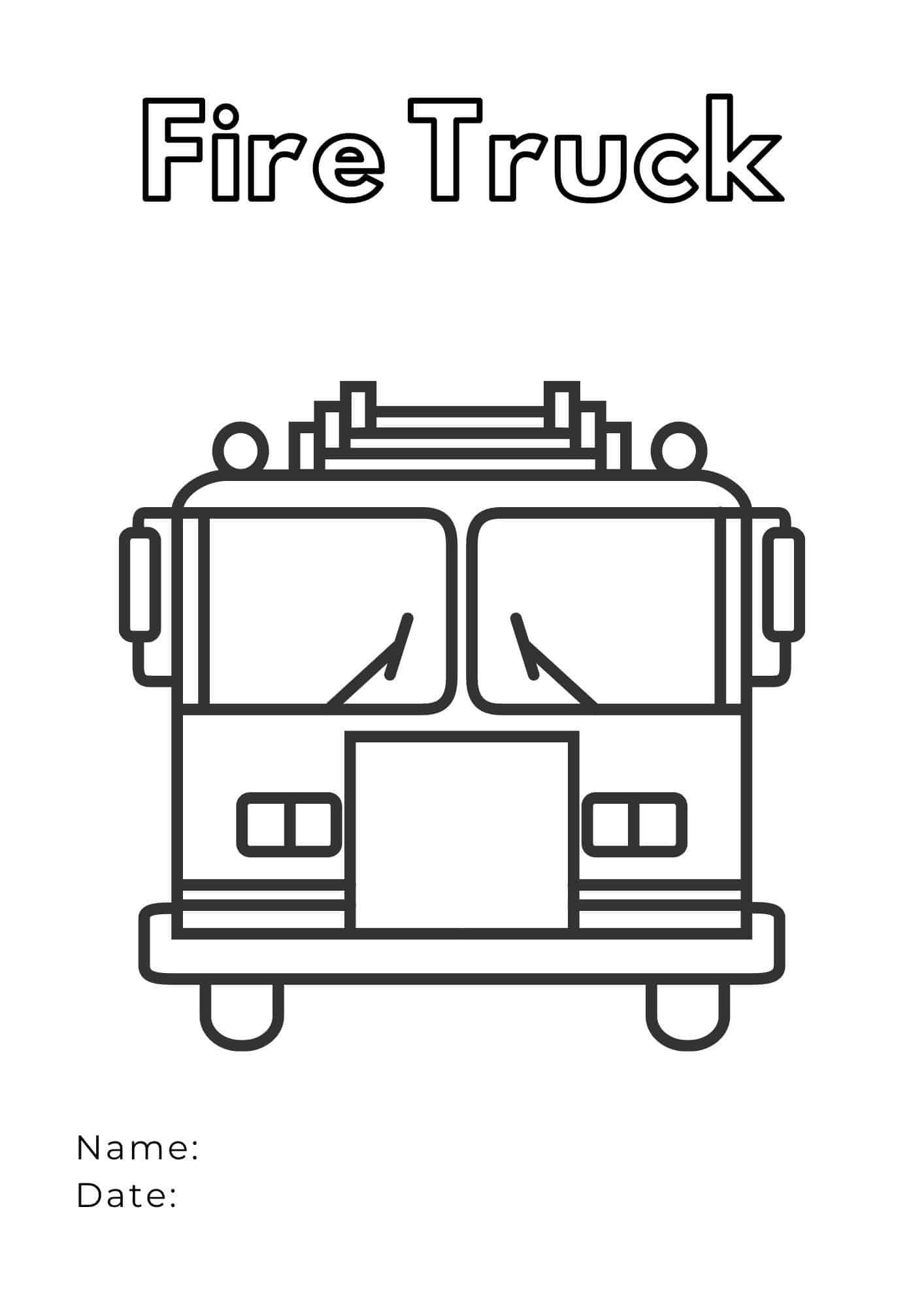 Fire Truck Coloring Page FREE Printable 82