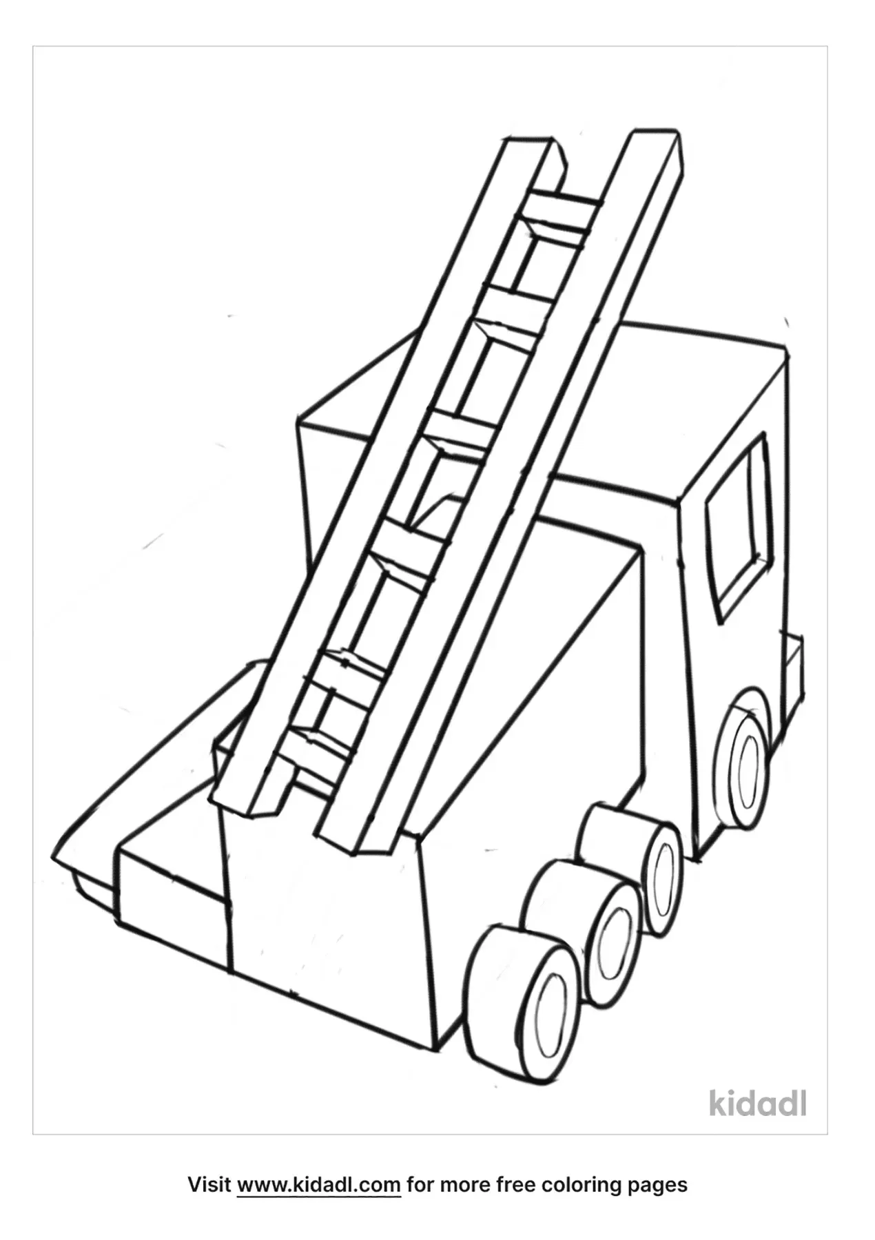 Fire Truck Coloring Page FREE Printable 83