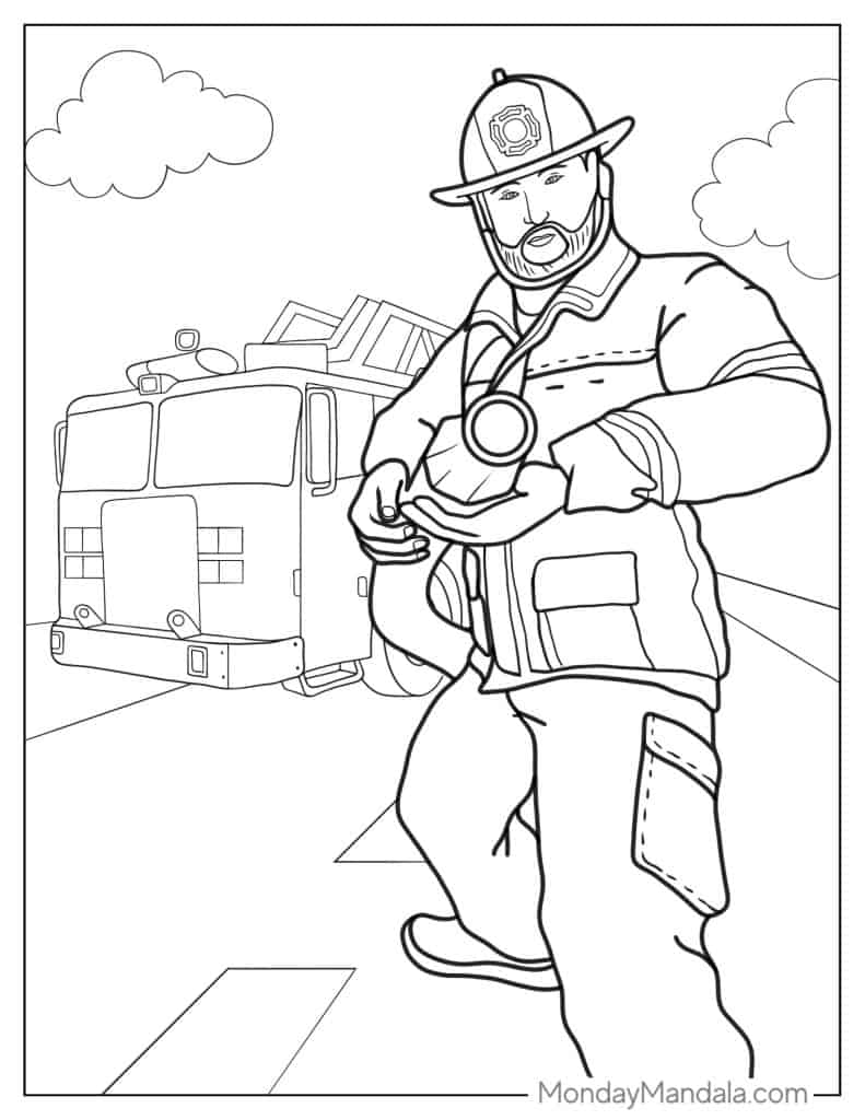 Fire Truck Coloring Page FREE Printable 87