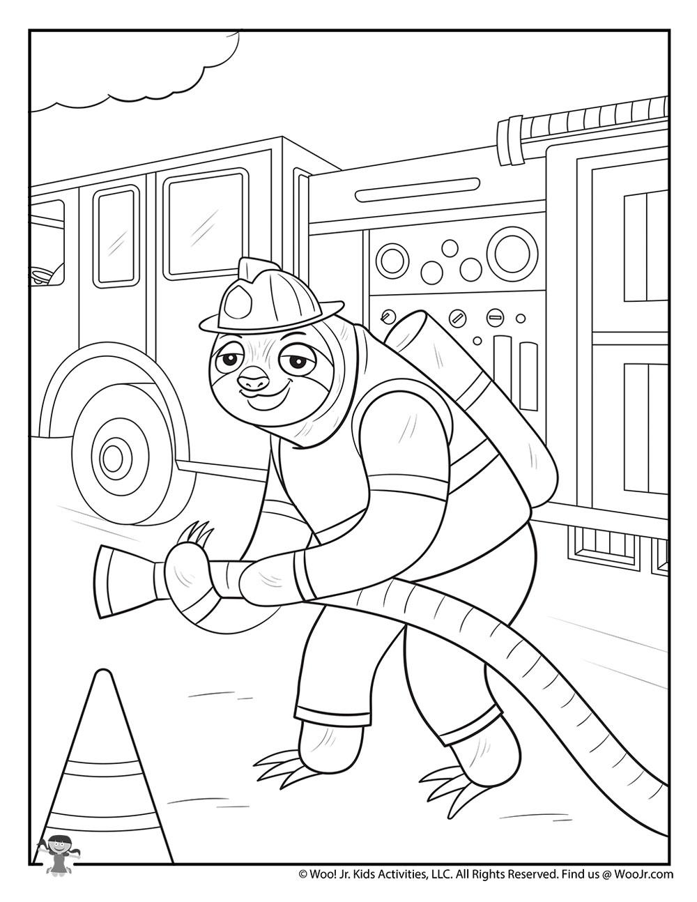 Fire Truck Coloring Page FREE Printable 88