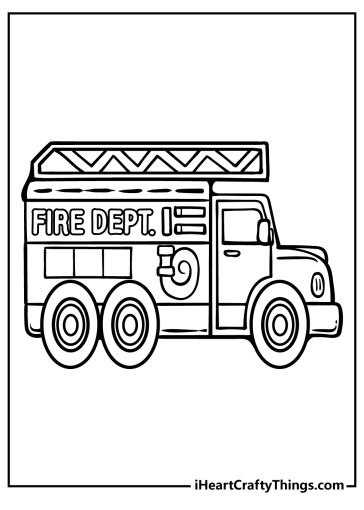 Fire Truck Coloring Page FREE Printable 93