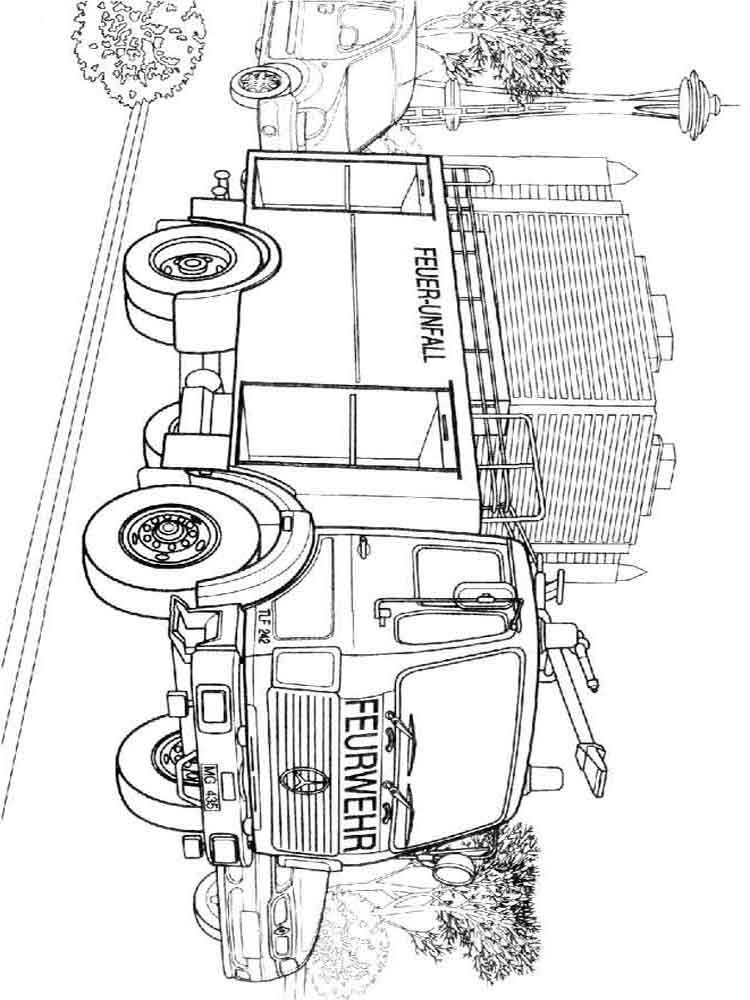 Fire Truck Coloring Page FREE Printable 96