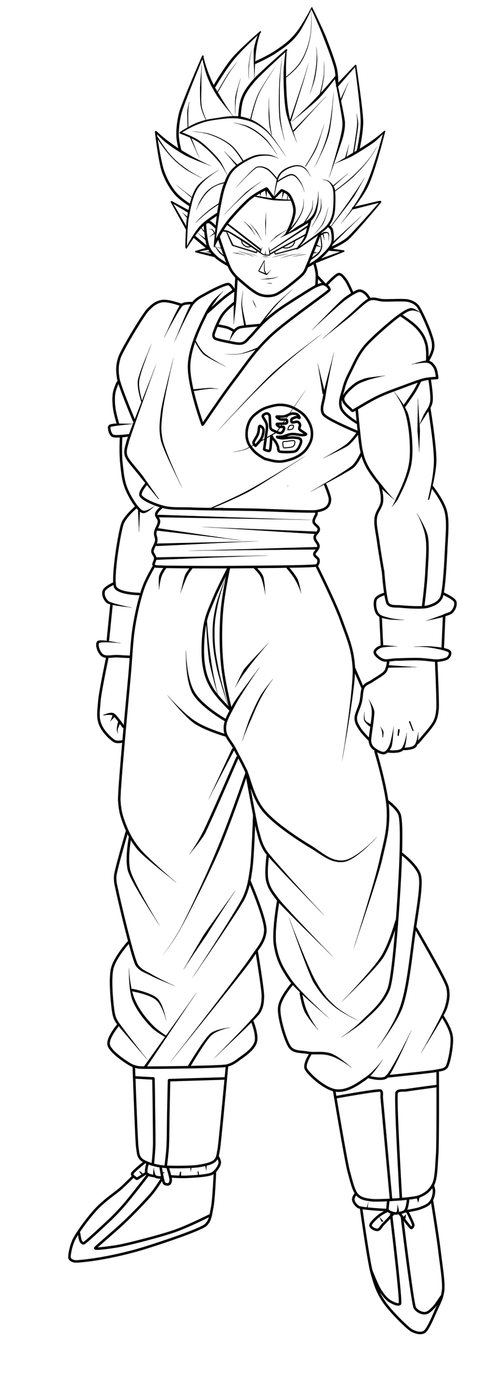 Goku Super Saiyan Coloring Pages Free Printable 10