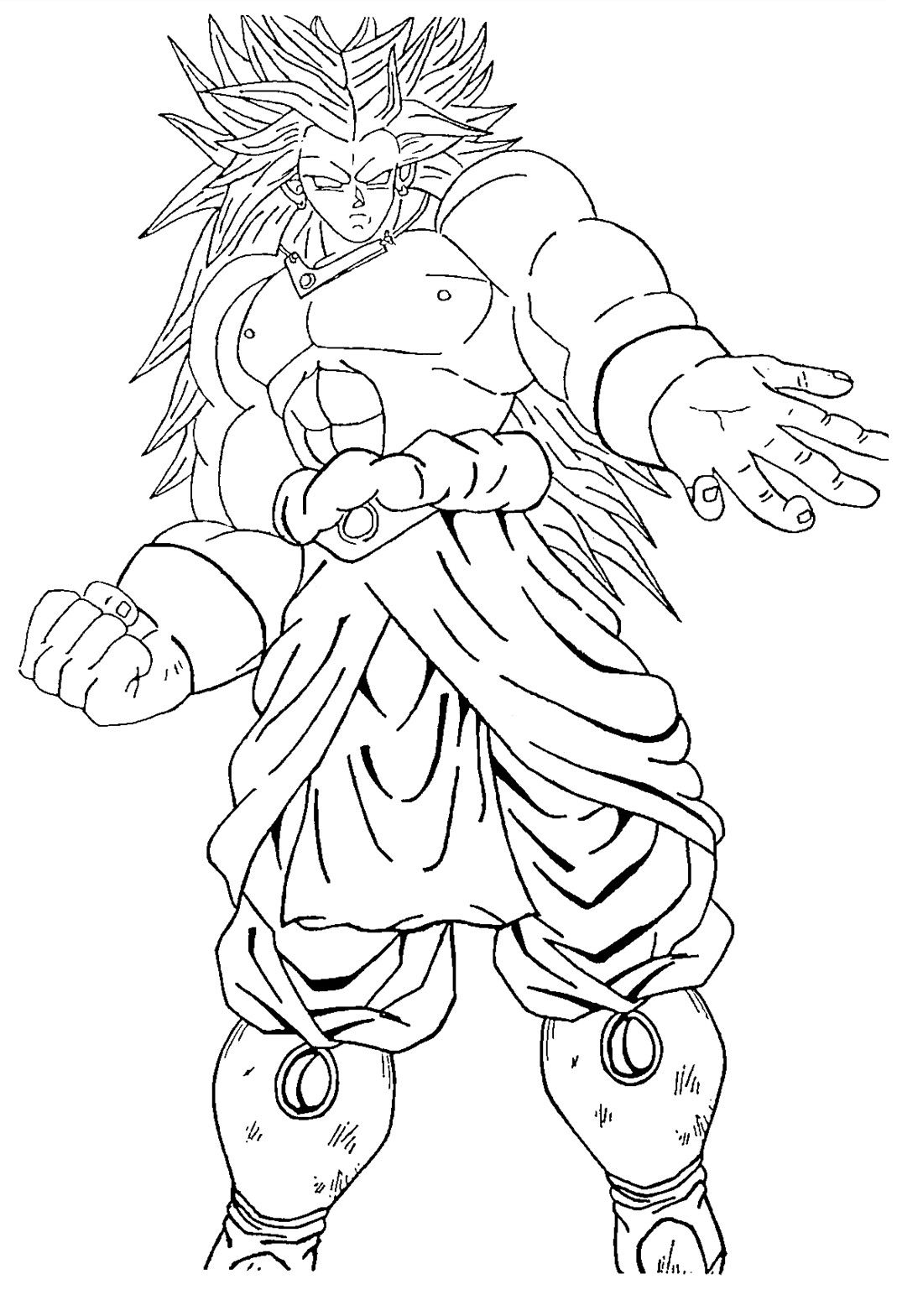 Goku Super Saiyan Coloring Pages Free Printable 106