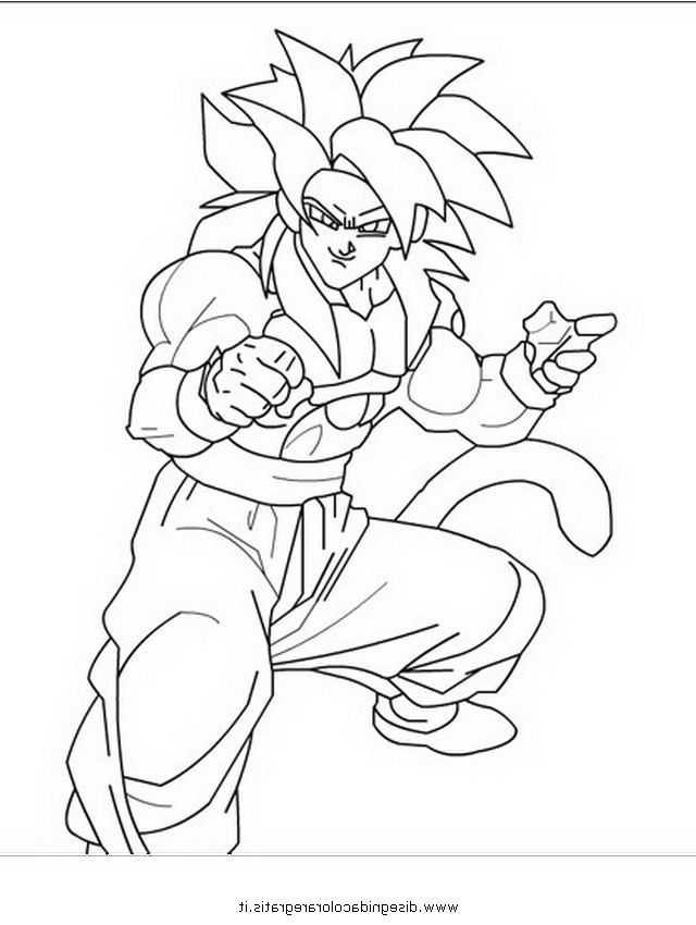 Goku Super Saiyan Coloring Pages Free Printable 11