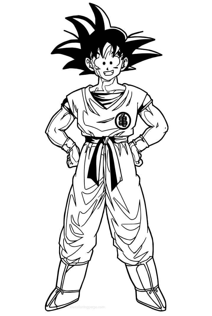 Goku Super Saiyan Coloring Pages Free Printable 111