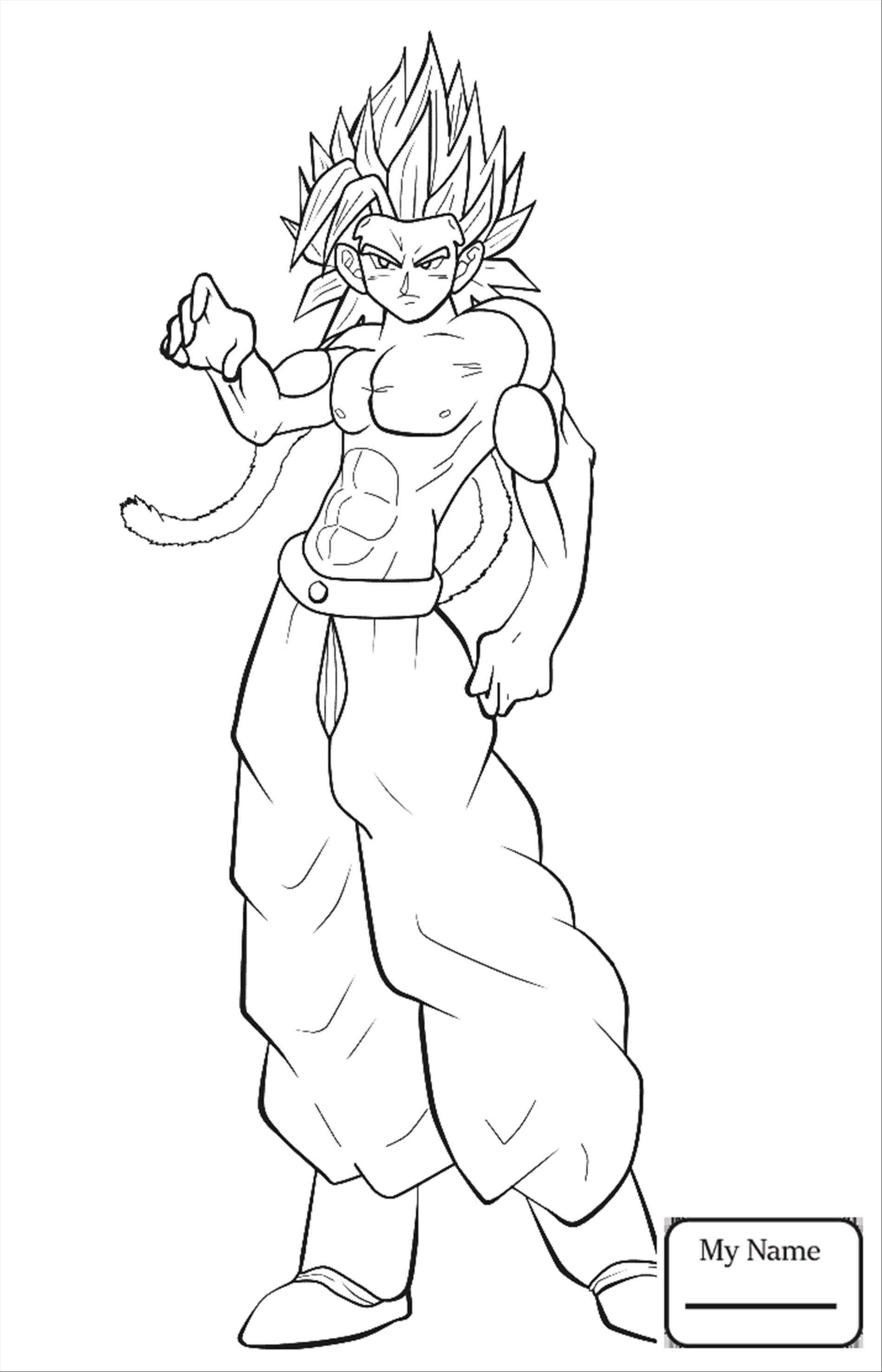 Goku Super Saiyan Coloring Pages Free Printable 115