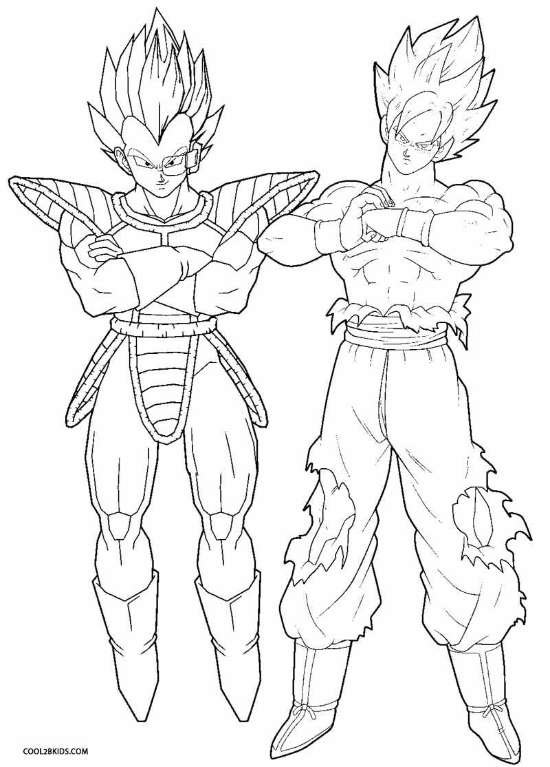 Goku Super Saiyan Coloring Pages Free Printable 119