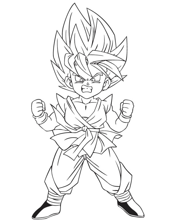 Goku Super Saiyan Coloring Pages Free Printable 121