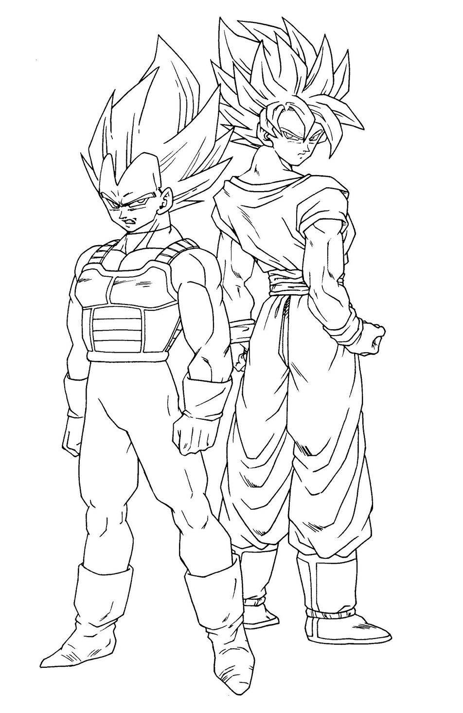 Goku Super Saiyan Coloring Pages Free Printable 122