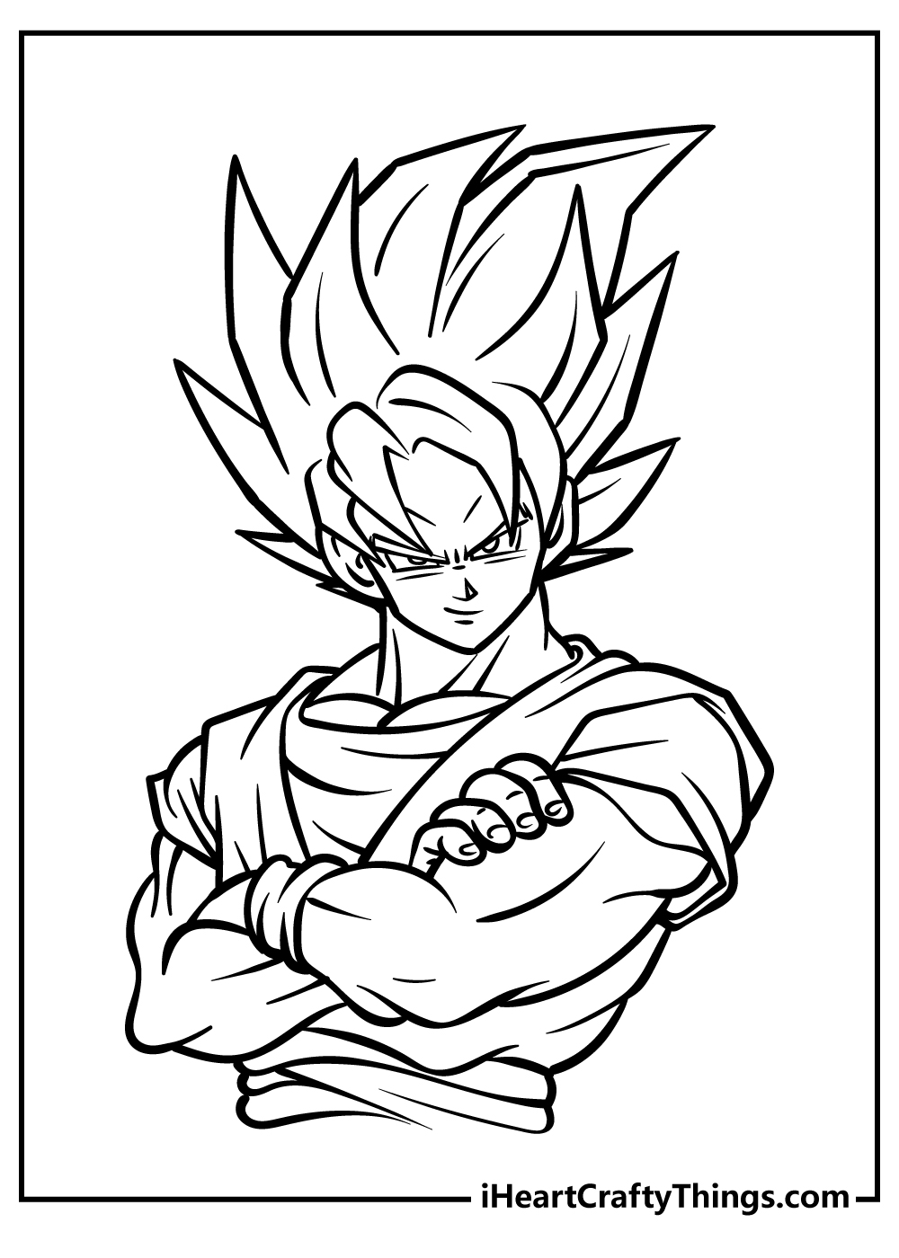 Goku Super Saiyan Coloring Pages Free Printable 130