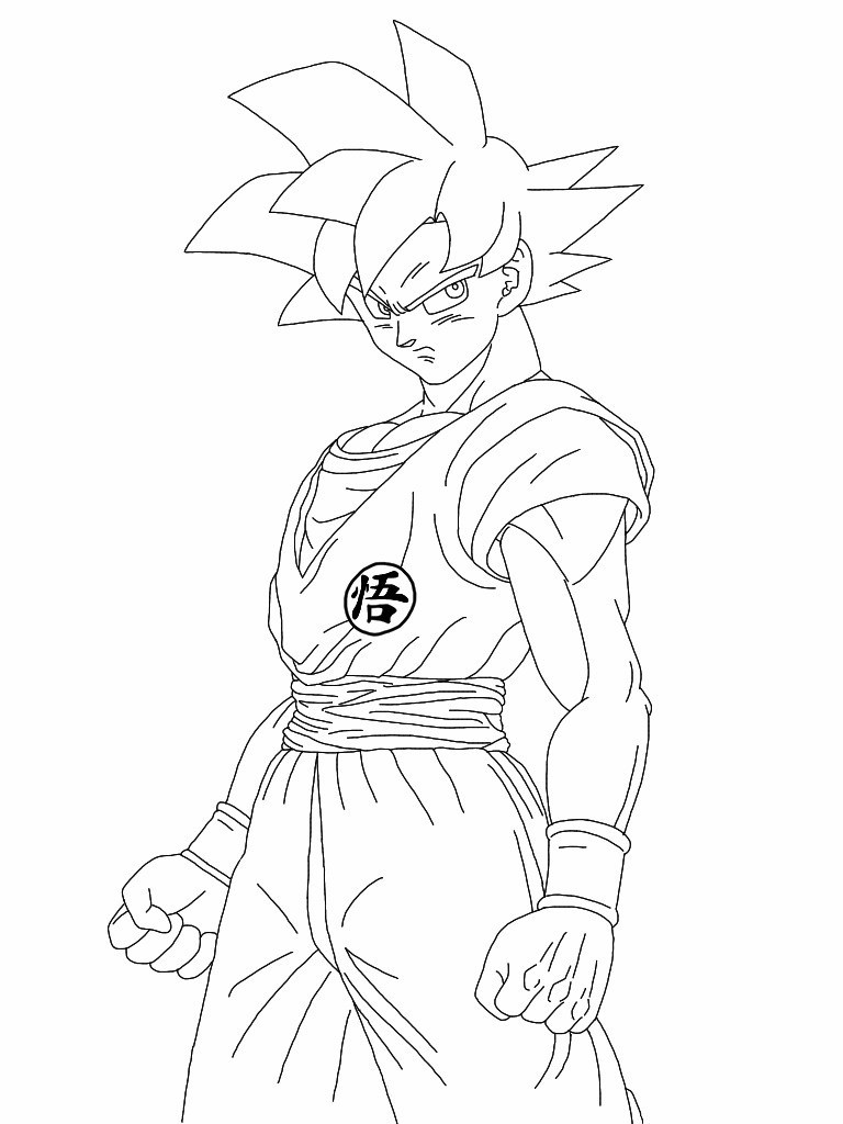 Goku Super Saiyan Coloring Pages Free Printable 138