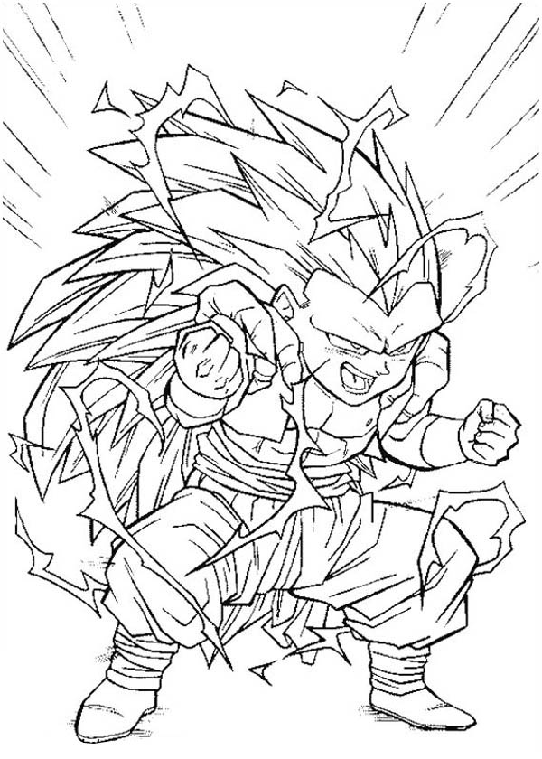 Goku Super Saiyan Coloring Pages Free Printable 144