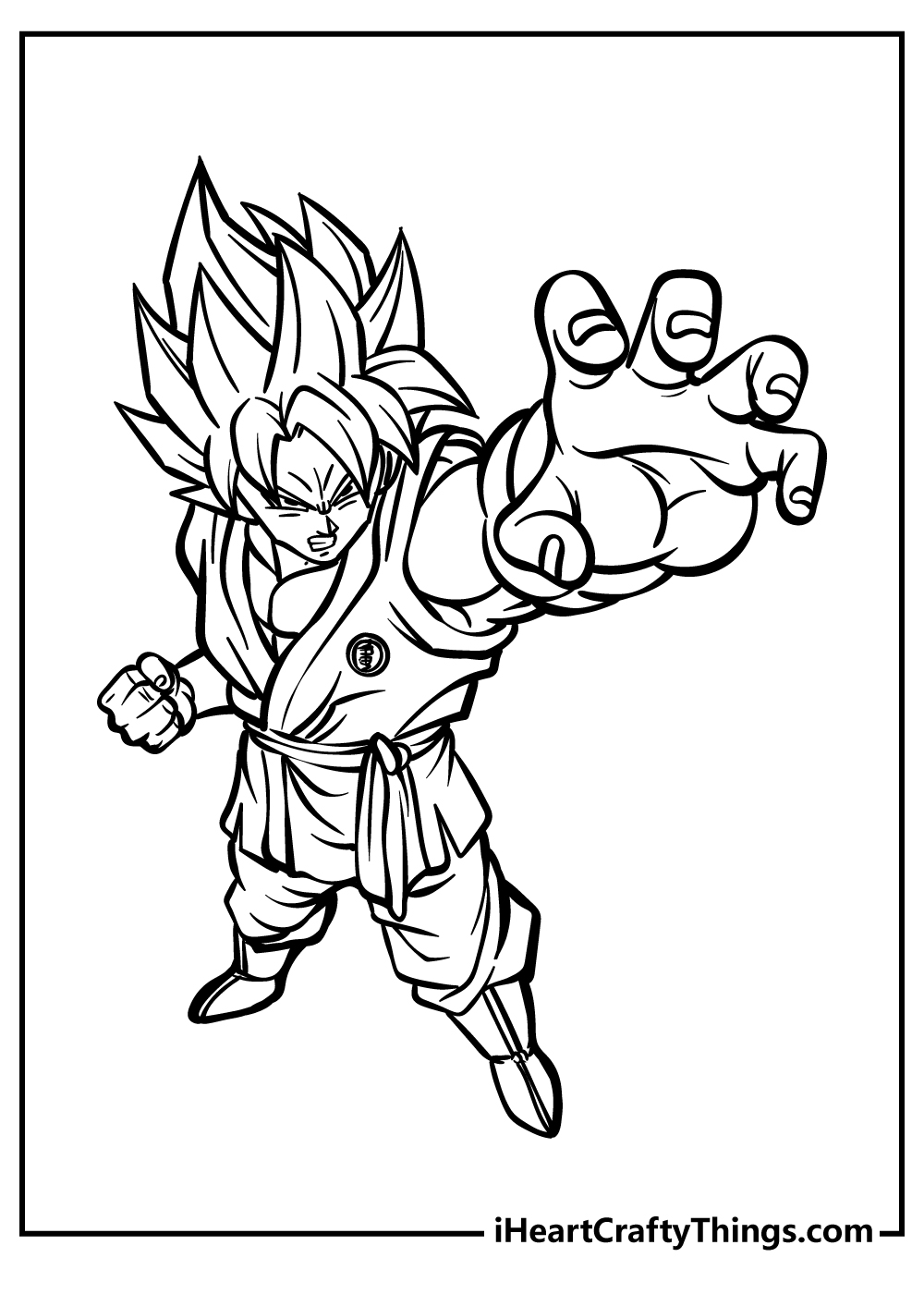 Goku Super Saiyan Coloring Pages Free Printable 145