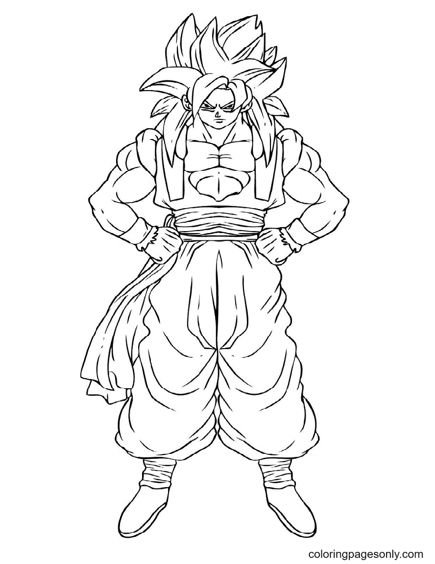 Goku Super Saiyan Coloring Pages Free Printable 146