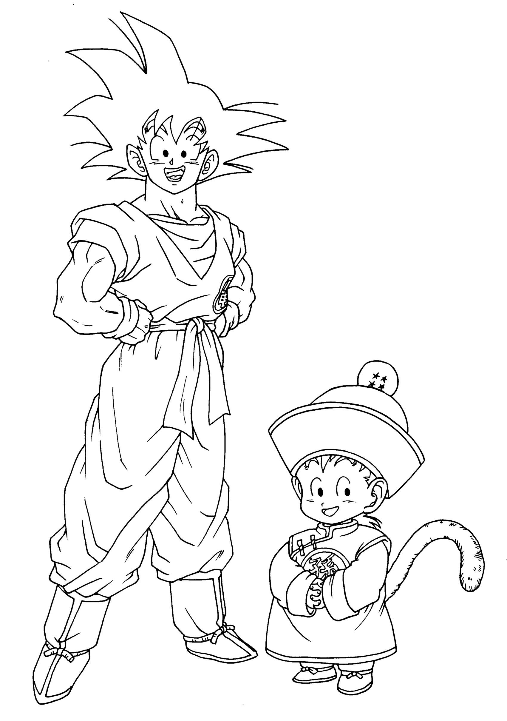 Goku Super Saiyan Coloring Pages Free Printable 150