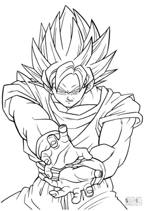 Goku Super Saiyan Coloring Pages Free Printable 152