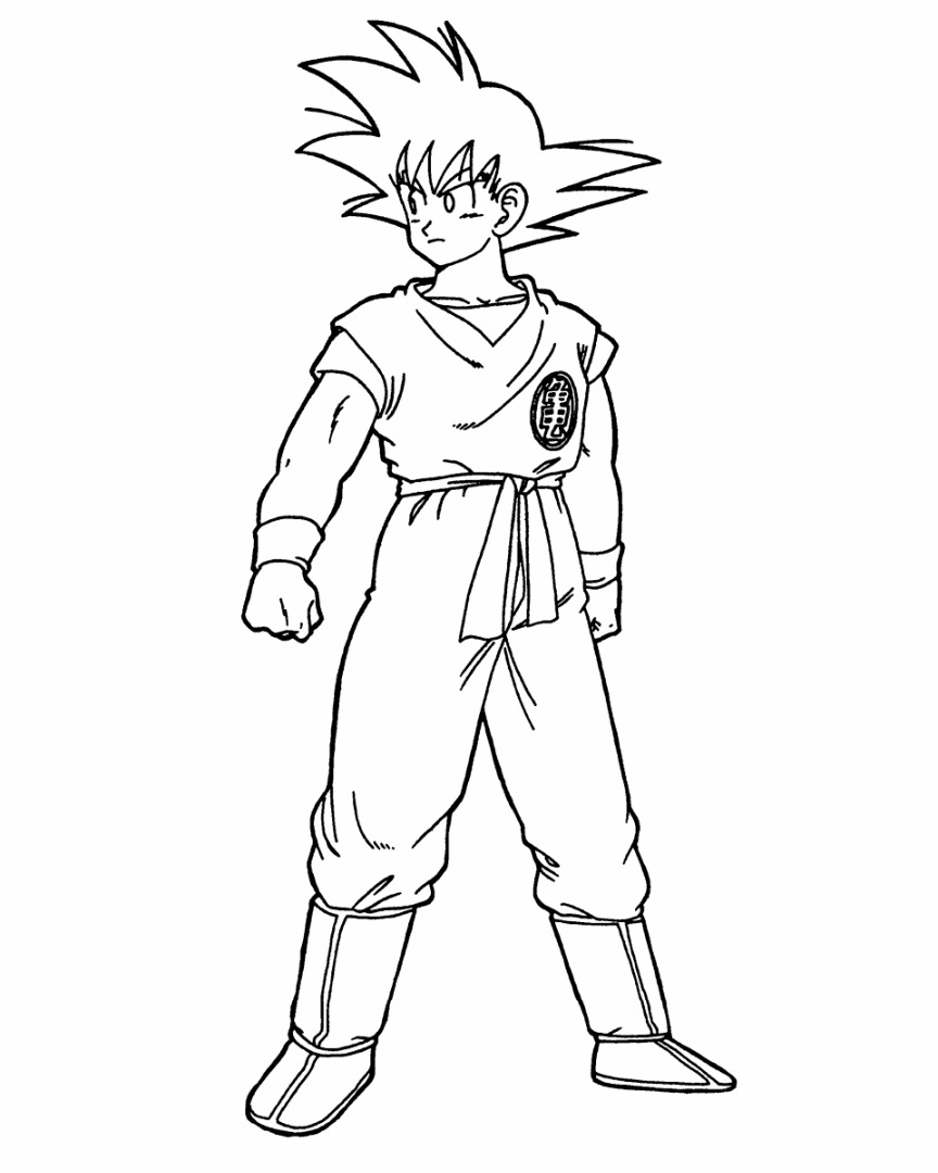 Goku Super Saiyan Coloring Pages Free Printable 154