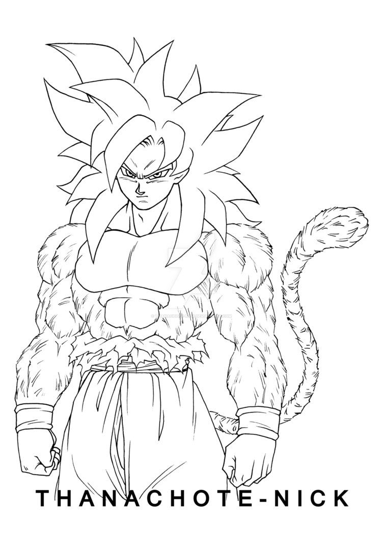 Goku Super Saiyan Coloring Pages Free Printable 163