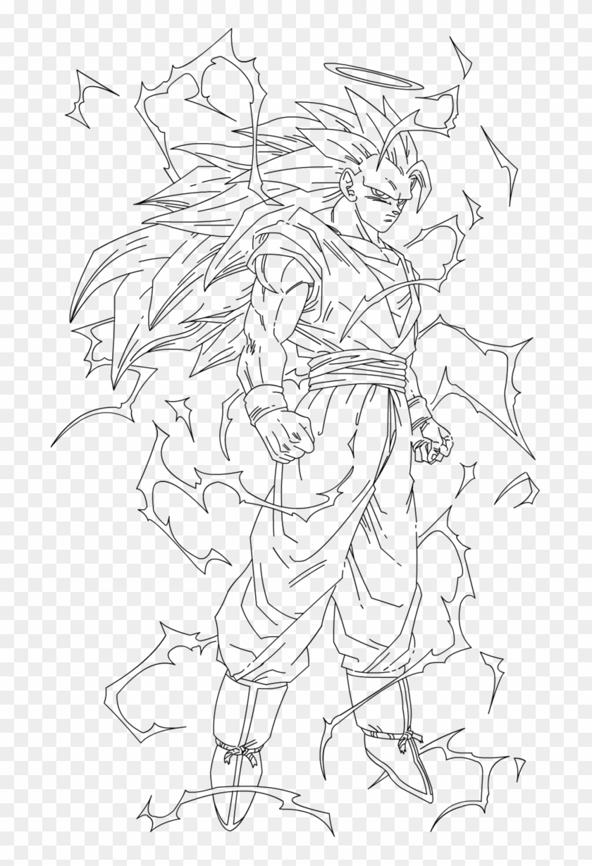 Goku Super Saiyan Coloring Pages Free Printable 166