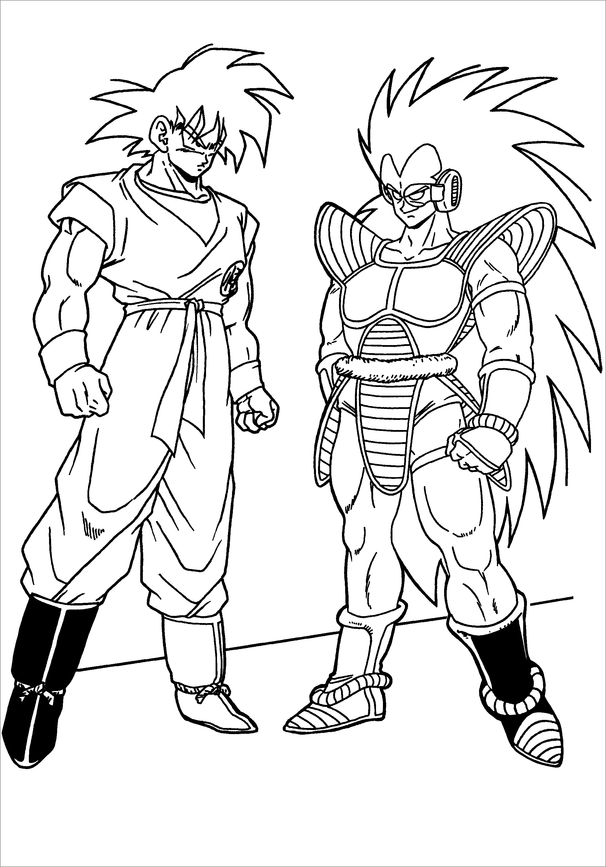 Goku Super Saiyan Coloring Pages Free Printable 167