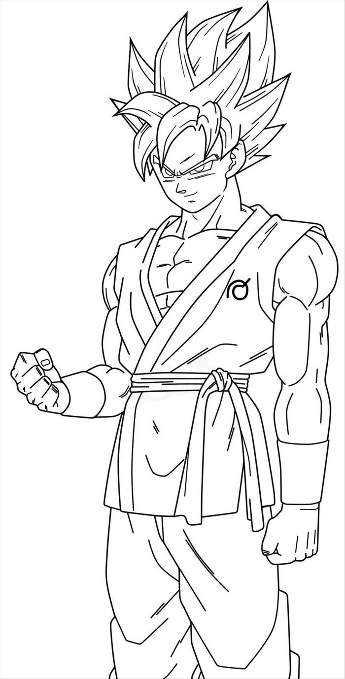 Goku Super Saiyan Coloring Pages Free Printable 168