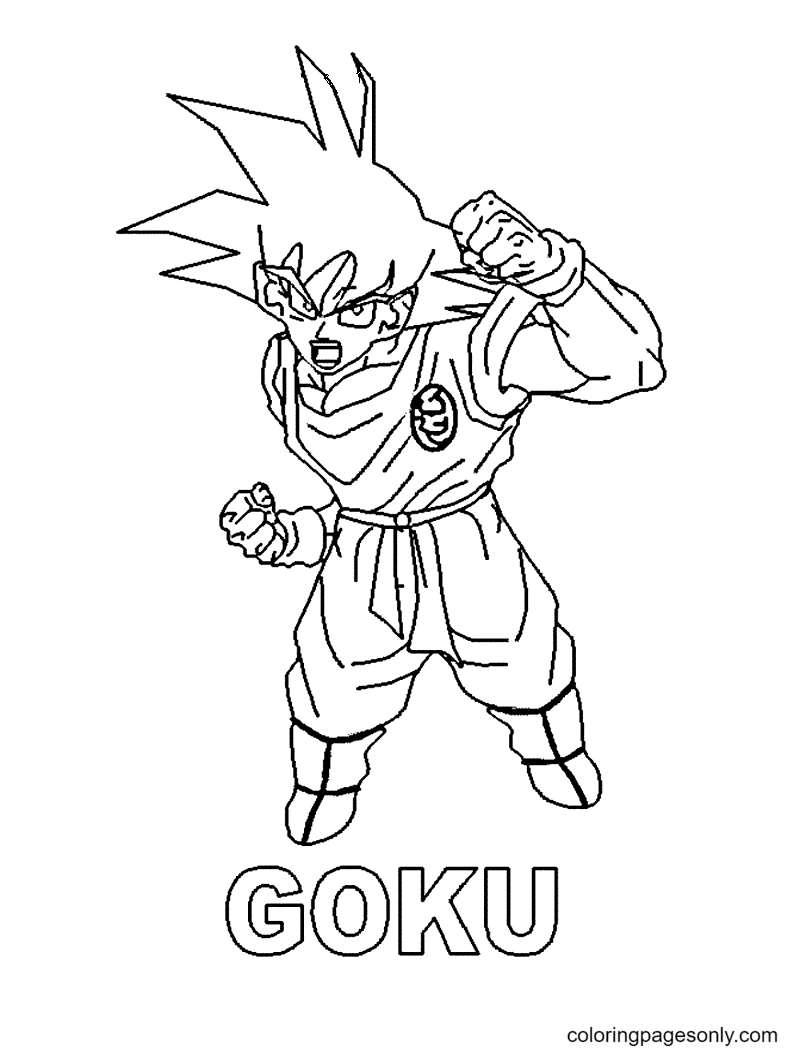 Goku Super Saiyan Coloring Pages Free Printable 17