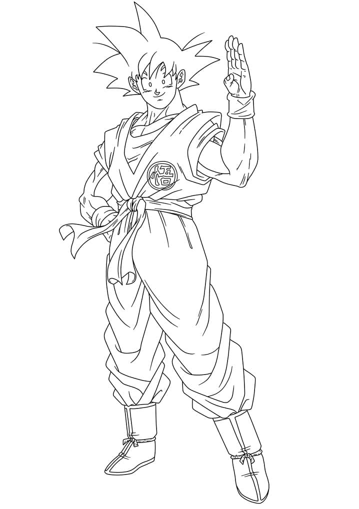 Goku Super Saiyan Coloring Pages Free Printable 18