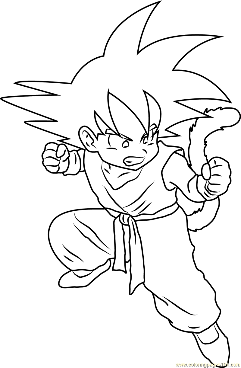 Goku Super Saiyan Coloring Pages Free Printable 2