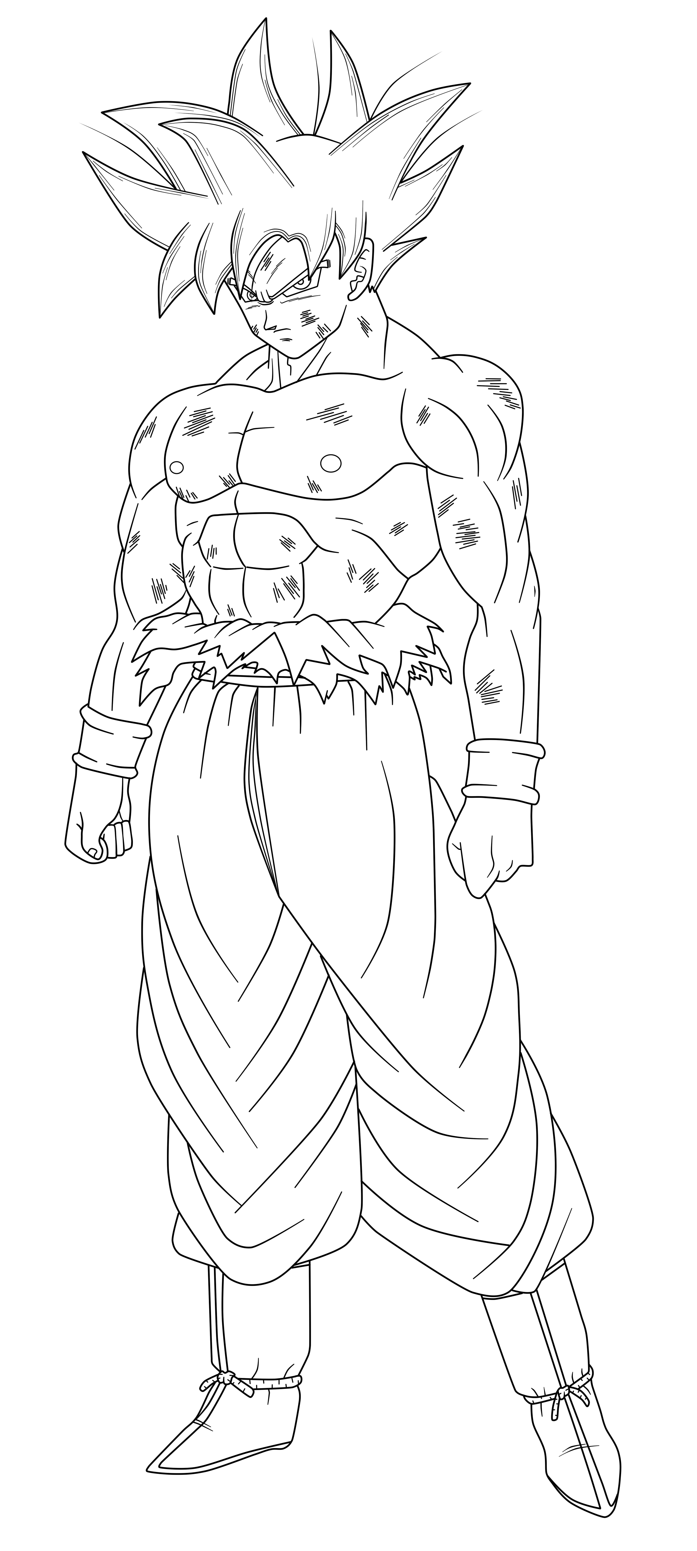 Goku Super Saiyan Coloring Pages Free Printable 28