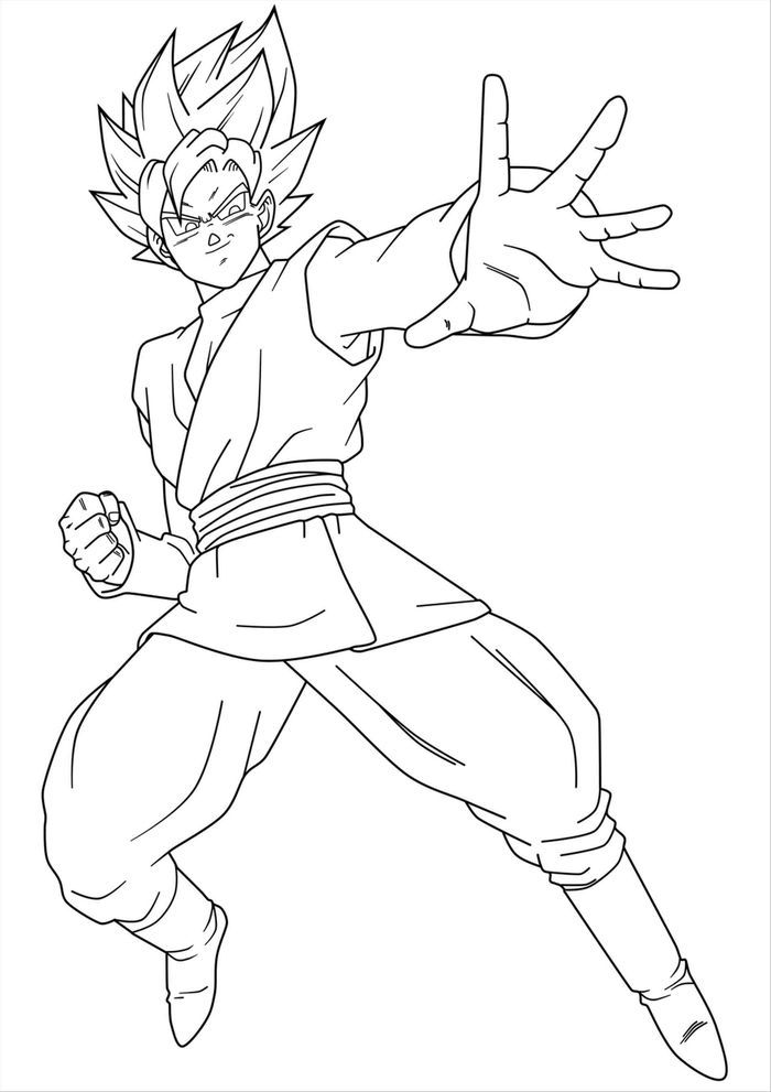 Goku Super Saiyan Coloring Pages Free Printable 29