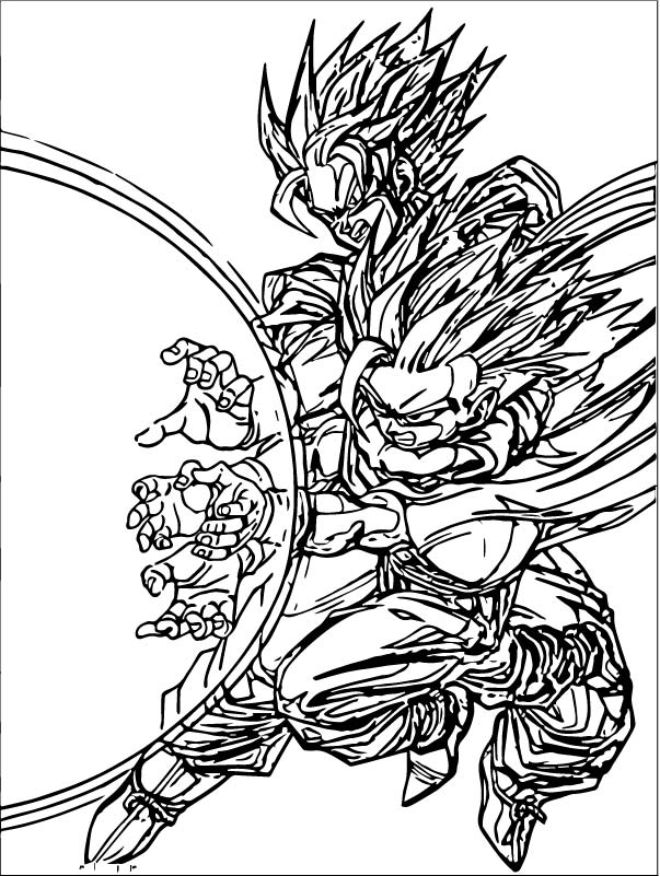 Goku Super Saiyan Coloring Pages Free Printable 32