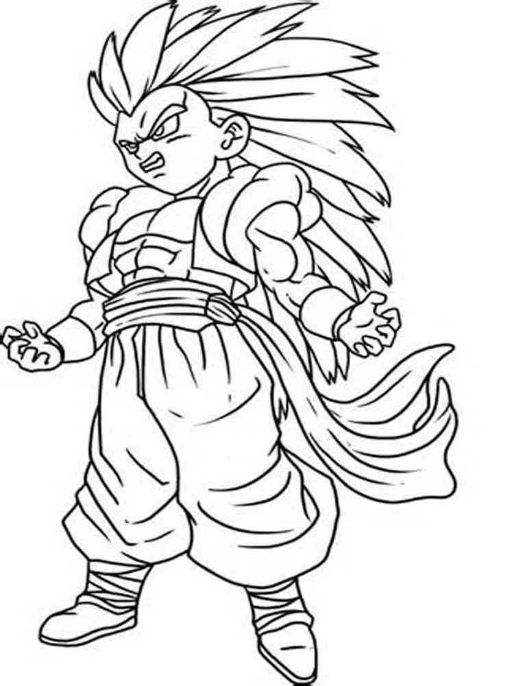 Goku Super Saiyan Coloring Pages Free Printable 34