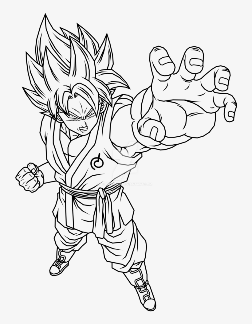 Goku Super Saiyan Coloring Pages Free Printable 4