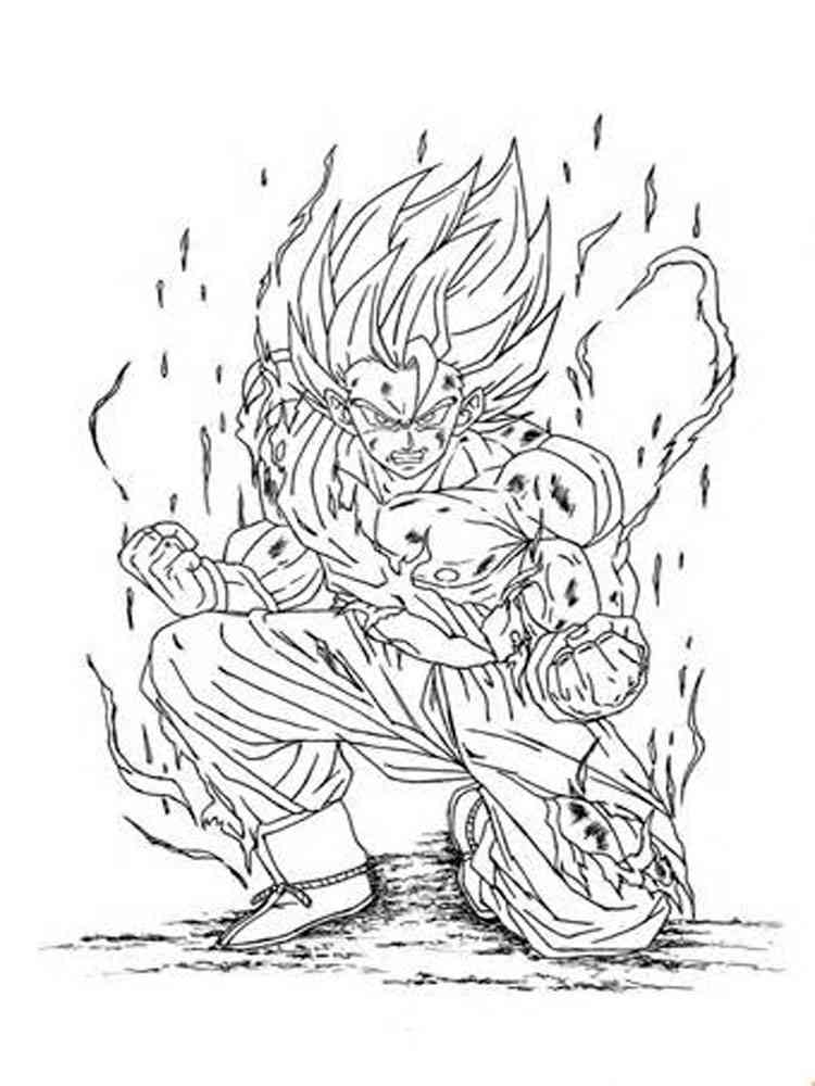 Goku Super Saiyan Coloring Pages Free Printable 41