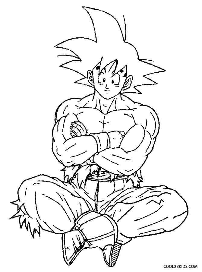 Goku Super Saiyan Coloring Pages Free Printable 44