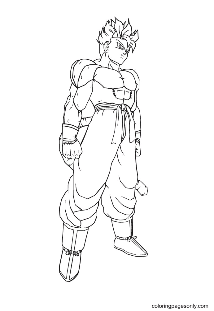 Goku Super Saiyan Coloring Pages Free Printable 51